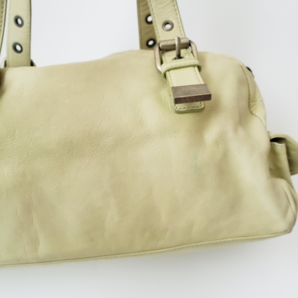 Vintage Cynthia Rowley Light Green Leather Handbag - Picture 7 of 16